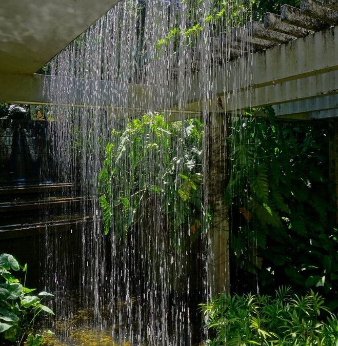 Ponds With A Water Curtain